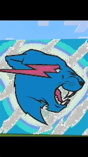 Mr beast pixel art in Minecraft ☠️🔥 #minecraft #shorts