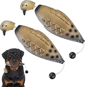 Saillong 2 Pack Hunting Dog Toy Training Bumpers, Duck Dummy, Floating Fowl Trainer, Mimic Real Hunting Retriever, Durable Dogs Dummy Decoys Training Toy for Dogs