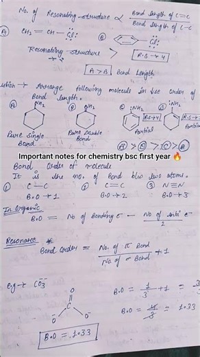 chemistry notes for bsc first year 🔥💯#bsc #chemistry #notes #neet #bscnotes #trending