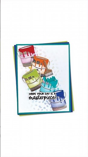 How to: Paint Can Card Tutorial | Die Cut Dominant Cards #cardmaking #paint