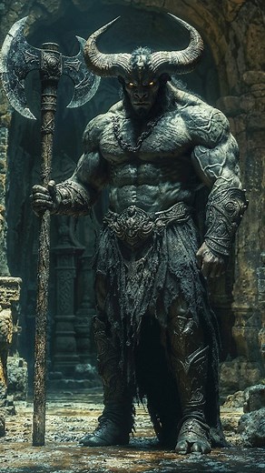 @epic_kor_ai | 🐂🔥💪 AI Human-Animal Fusion: A Man undergoes an incredible transformation into a mighty Minotaur - Human-Bull Hybrid in an ancient... | Instagram
