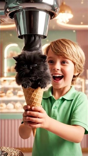 Sweet Surprise 🍦🐱 | The Magical Baby Cat in the Ice Cream Cone #shorts #trending #shortvideo