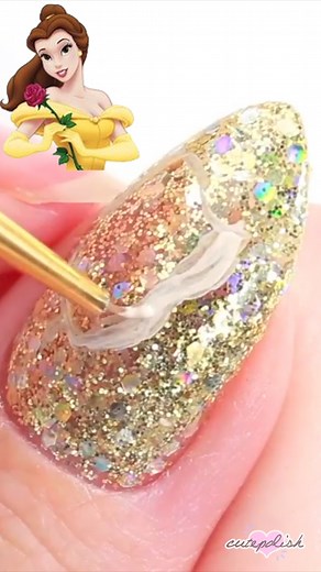 102K views · 232 reactions | Princess Belle Nail Art  #nailart #disney | cutepolish | Facebook