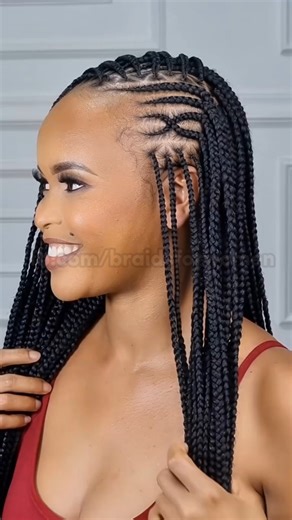 Side Cornrow Flow ✨ #braidstyles #cornrows | Braids for Women