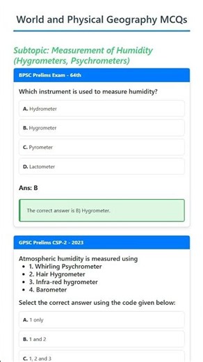 Measurement of Humidity Hygrometers, Psychrometers