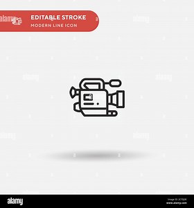 Camera Simple vector icon. Illustration symbol design template for web mobile UI element. Perfect color modern pictogram on editable stroke. Camera ic Stock Vector Image & Art - Alamy