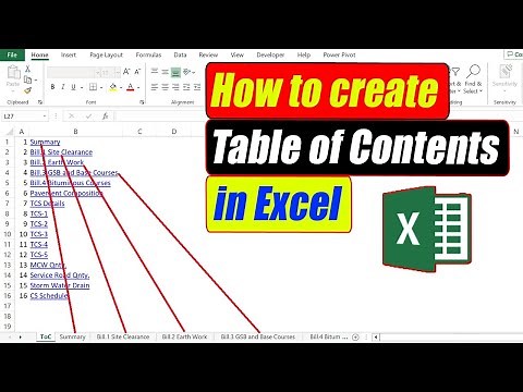 How to link every Worksheet to Master Sheet in Excel | Create Table of Contents