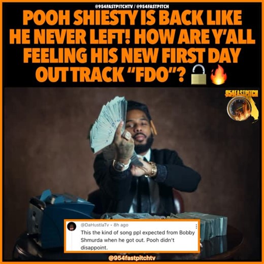 954 Fast Pitch TV on Instagram: "🔓👀 HE’S BAAACK!! what’s your first impressions on @poohshiesty new first day out track “FDO”? y’all feeling this one? 🔥🔥🤔"
