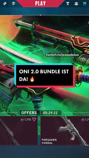 Oni 2.0 Bundle ist endlich da! Wie findet ihr es? Das Bundle kostet insgesamt 7100VP und das Katana 5350VP #jessydeluavalorant #valorant #valorantde #valorantneuesbundle #valorantoni #valorantoni2