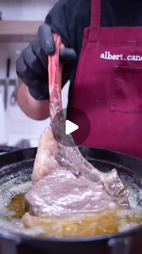 Chef on Instagram: "You Gotta BASTE you STEAK DAMMIT! - Who loves a Good Steak! - And NOOOO this 1 steak WONT give you a HEART ATTACK! 🤦🏽‍♂️ - But it does make good for a CRAZY VIDEO! Lol - With my guy @albert_cancook 🔥 - Follow @realchefrush And look at KITCHEN COMMANDO out now on @tubi 🔥 - @trifecta #reels #steak #cooking #recipe #viral #instagood #explore #yummy #delicious #chefrush"