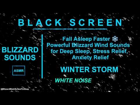 Fall Asleep Faster ❄️ Powerful Blizzard Wind Sounds for Deep Sleep, Stress Relief, Anxiety Relief