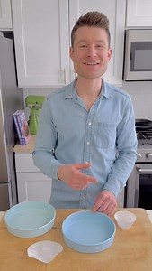 You can use cupcake liners to line cake pans when you’re out of parchment. Just unwrinkle the edges of the cupcake liner to flatten it out into a perfect paper circle. Jumbo liners flatten to a circle about 5” across, the perfect size to line the bottom of a 6” or 8” cake pan. I like to grease the bottom and sides of the pan and then stick the liner into place. As far as liner size, I’ve found that cakes tend to stick towards the bottom center, but will usually turn out easily as long as the maj