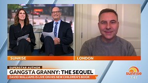 British screen star and author David Walliams joined Kochie and Nat (with a glass of wine in hand) to chat about his latest children's book 👋🏻 | Sunrise