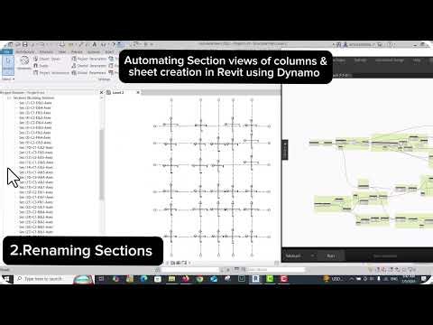 Automating Section views of columns and sheet creation in revit using dynamo