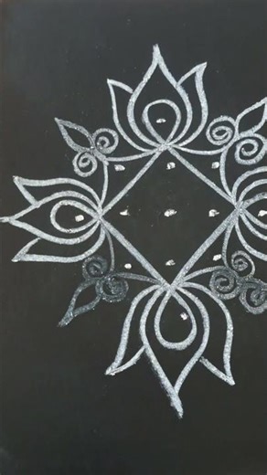 p-222🍀5*1Dots kolam #shortsfeed #rangoli #shorts