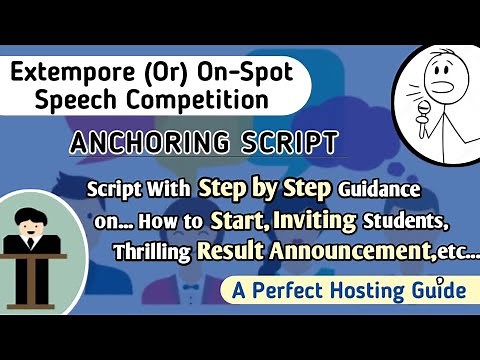 Extempore Competition or Speech Competition Anchoring Script | How to Host on Speech Competition