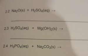 Complete and balance the following chemical equations:2.2  Na... | Filo