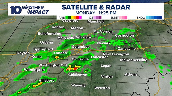 Storms and showers move through central Ohio | Live radar on 10TV