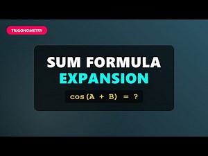 Cos(A+B) Formula Expanded | Trigonometry Sum Identities Made Easy