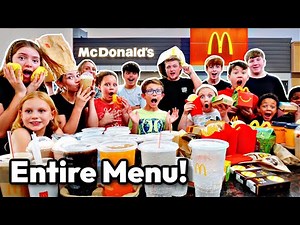 Eating the ENTIRE McDonald's Menu! | Will It Feed Our Big Family?