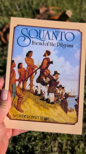 “He showed them how to plant the corn, where to fish, and how to live through the winter.” — Squanto: Friend of the Pilgrims Thanksgiving reminds us that learning and gratitude go hand in hand. Through stories like Squanto: Friend of the Pilgrims, families can explore history and lessons of generosity that continue to inspire. 🧡 You can find this book in our Level D All-Subject Package: https://www.bookshark.com/product/level-d-all-subject-package #BookShark #HomeschoolCommunity #ThankfulForLea