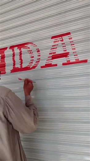 Amazing Hand Painting on Shop Shutter | Honda Logo Wall Painting | Satisfying Painter Work