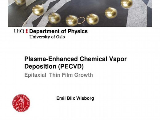 Plasma-Enhanced Chemical Vapor Deposition (PECVD) - SlideServe