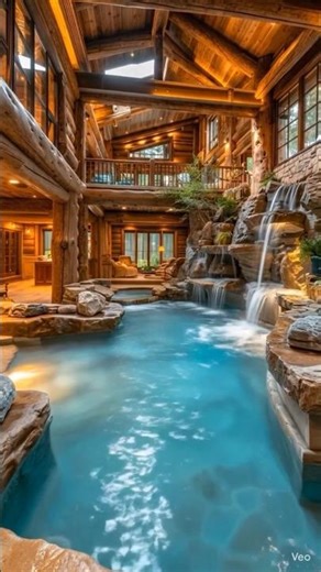 💦This Luxury Cabin Has a Hidden Indoor Lagoon!🤑#shorts #viral #trending #beforeafter
