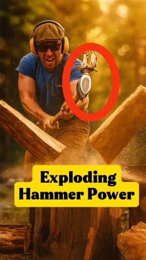 Explosion-Powered Wood Splitter #viral #shorts