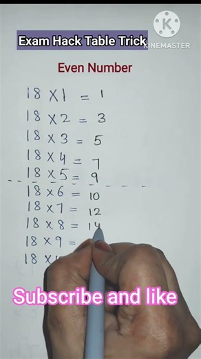 Table of 18 Fast Trick 🕐l#shorts