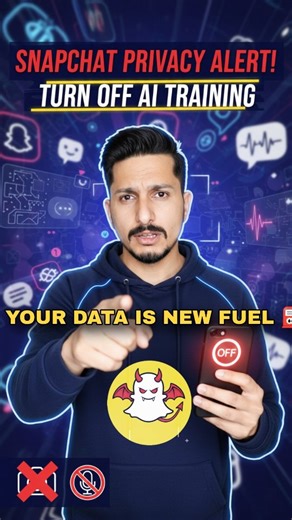 Snapchat using your data 😱 Snapchat is using users’ photos, videos, and voice notes to train Snapchat AI 🤖📸🎙️ Yes, your personal data can be used to improve their AI features. In this reel, I explain: • What data Snapchat AI collects • Why it’s being used • And step-by-step how YOU can opt out easily 🔒 If you care about your privacy, don’t skip this reel. Save it, share it, and stay informed. Snapchat AI privacy, Snapchat data usage, Snapchat AI training, opt out Snapchat AI, social media p