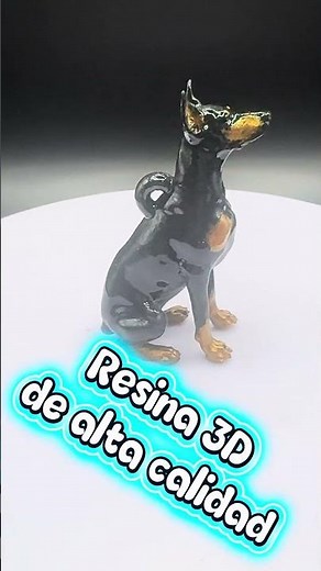 😍Dóberman Escultura 3D (Pintado a Mano) ¡Consigue tu Talismán! #Shorts #Doberman #Llavero3D