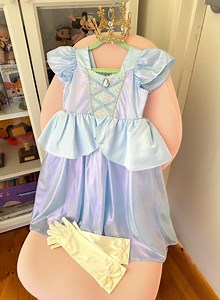 Baby Girl Cinderella Dress With Gloves, Toddler Cinderella Costume, Blue Birthday Dress, Kids Princess Theme Party Dress, Customized Gift - Etsy