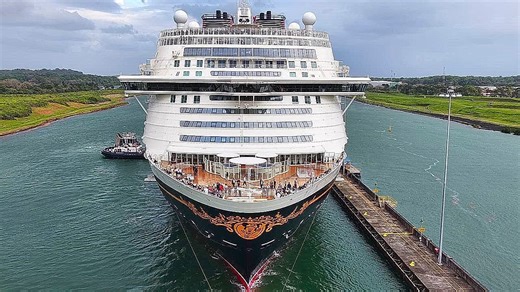Disney mega-ship becomes largest ever to cross Panama Canal