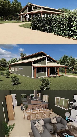 MOD P466 - Disponível no site Projetamos Sua Casa de Campo www.projetaronline.com @projetaronline1 Temos mais de 40 modelos prontos de projetos de casa de campo no nosso site: www.projetaronline.com Direito reservados: #repost: @projetaronline1 Contato na Bio Inspirando você, na construção do seu sonho. #arquitetura #fachadasdecasas #plantadecasas #casadecampo #sitio #plantabaixa #chacara | ProjetarOnline