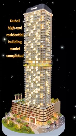 Dubai's high-end residential building model has been produced and completed in China. #scalemodel