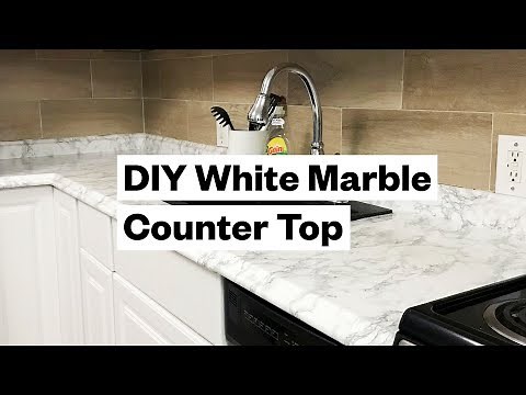 Oct 2, 2017 - Transform your kitchen for $20 - DIY White Marble Countertop