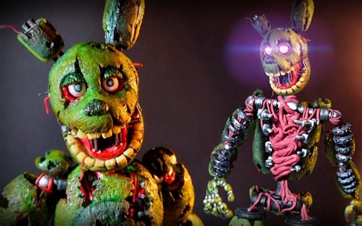 [搬运/FNAF]如何用软陶做一个弹簧陷阱|SPRINGTRAP《FNAF 3》POLYMER CLAY TUTORIAL