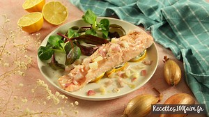 Saumon au four (échalote, huile d'olive, vin blanc citron) | Recettes100faim