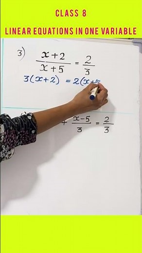 Class 8 Linear Equations in One Variable - Different types of Questions in Solving Equations #class8