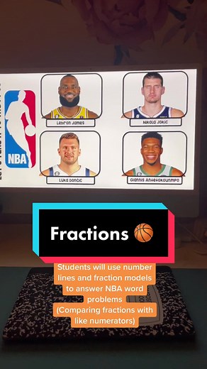 Ballers Math: Fractions and Number Lines Grade 5