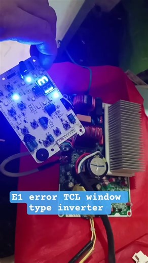 E1 error #TCL window type inverter AC 1.5hp. #airconditioner #hvacmaintenance