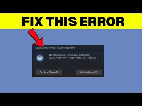 Fix VRLink Driver Fatal Error (Easy Fix)