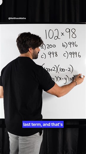 29K views · 427 reactions | Can You Solve This In THREE SECONDS??燐 #NeilDoesMaths #Maths #MyEdSpace #MentalMaths #MathHack | Neil Does Maths | Facebook