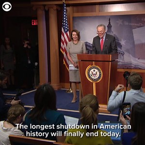 14K views · 161 reactions | Senator Chuck Schumer and Speaker Nancy Pelosi held a press conference after President Trump's announcement of a deal to reopen the government. Sen. Schumer said that the president "agreed to our request to open the government and then debate border security." | WTVR CBS 6 News | Facebook