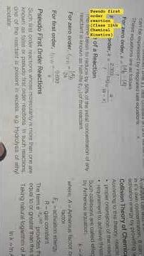 Pseudo First order Reaction। Chemical Kinetics। Class 12th #viral