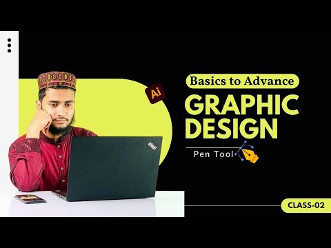 Graphic Design Basics to Advanced | Pen Tool Tutorial for Beginners to Pro -Class 02 #graphicdesign