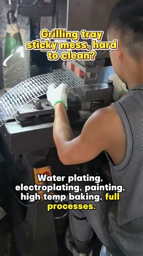 Grilling tray sticky mess, hard to clean?