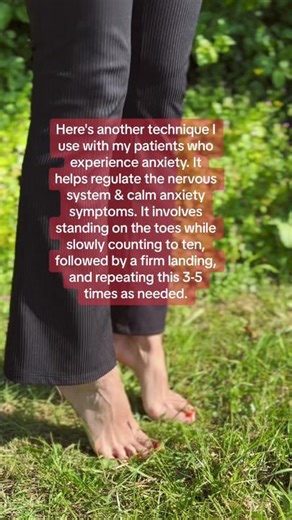 Here’s why this helps: ✨Engaging in relaxation practices can be challenging when you're experiencing high levels of anxiety. In these circumstances using techniques that involve physical engagement of the entire body offer an easier alternative. ✨This particular technique can have a positive impact on the nervous system. It engages the body's proprioceptive system. The sensory grounding from this promotes a sense of stability and present-moment connection, it can help release tension, and redire