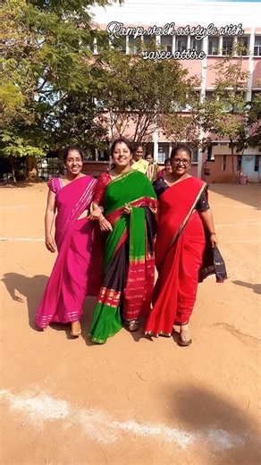 Maha Dev Mysuru | Ramp walk by ladies showcasing sarees @south Indian style#rampwalk #saree #school #friends #fashionshow | Instagram